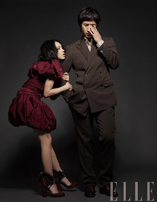 Seo Woo & Lee Sun Kyun in Elle (9/09)